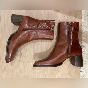 Asos Women’s Leather Boots Made in Spain Square Toe Sz 6 UK